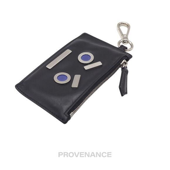 🔴 Fendi Face Key Pouch Cles - Black Leather - Picture 6 of 13